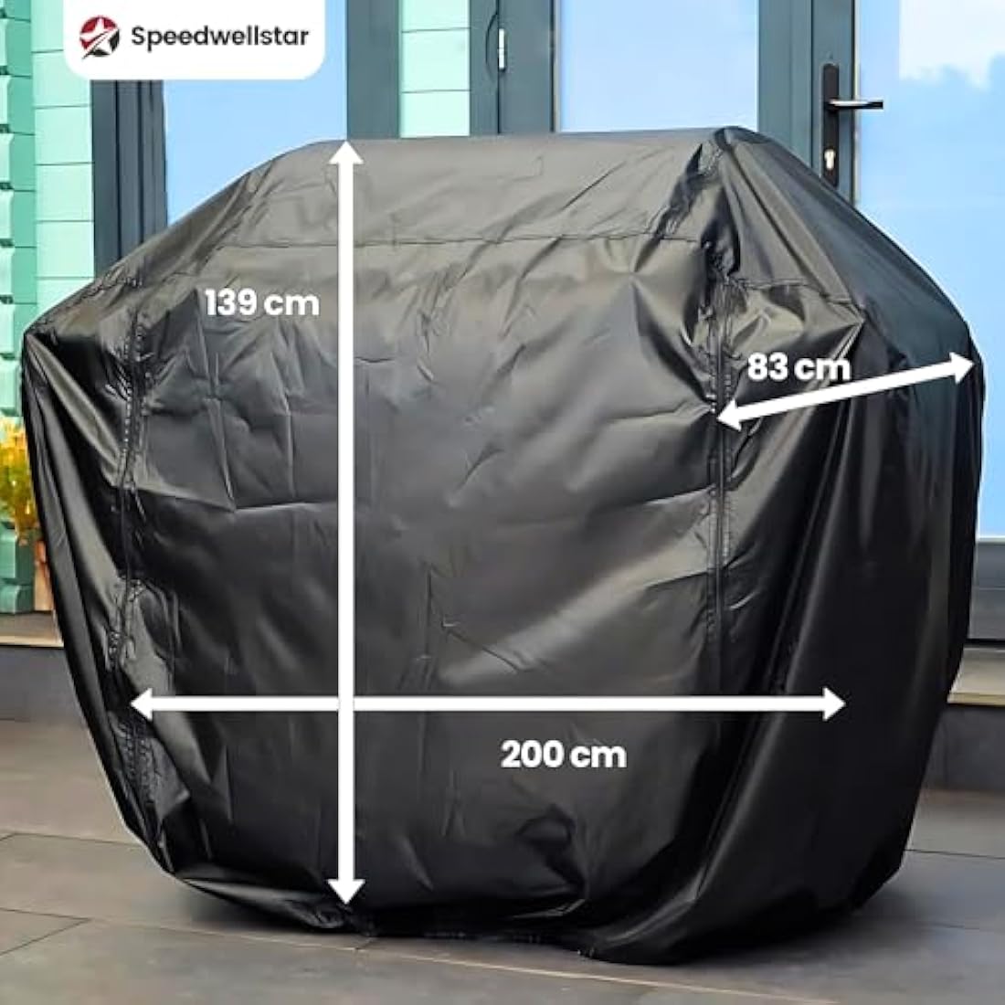 SpeedwellStar Heavy Duty BBQ Grill Cover - Waterproof Oxford Fabric
