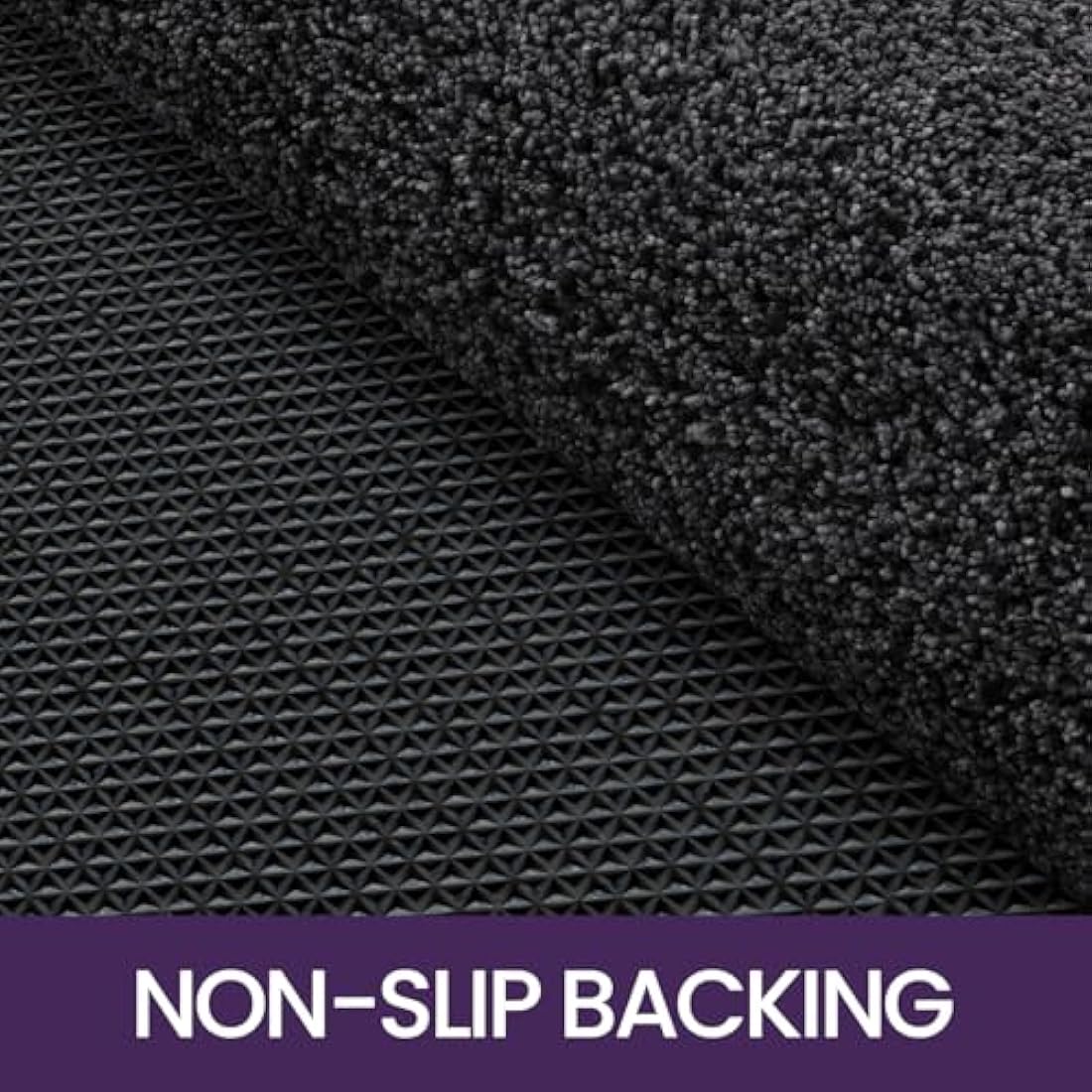 DEXI Dirt Trapper Indoor Door Mat – Non-Slip Absorbent Rug, Black-Grey