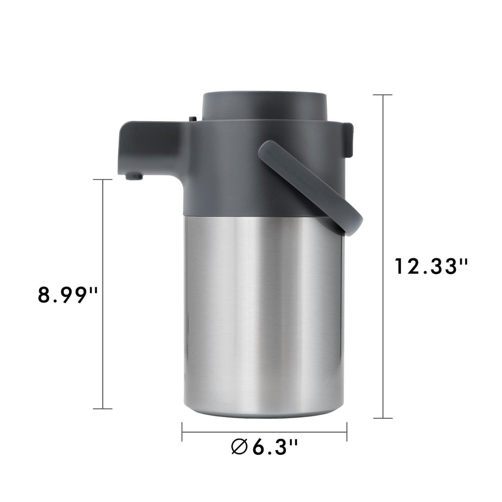 Tiken 3L Airpot Coffee Dispenser | Stainless Steel Thermal Carafe
