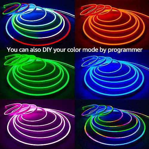 Tesfish 12V WS2811 Neon LED Strip – 5M RGB Addressable IP67 Smart Light