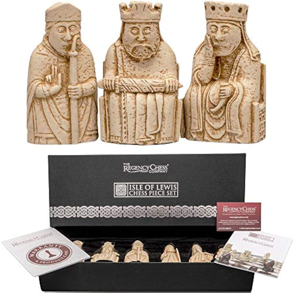 Isle of Lewis Replica Chess Pieces – Jolof Store Stone Resin Set