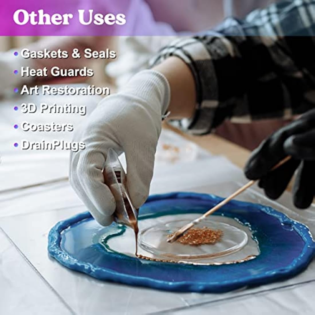 LET'S RESIN Silicone Putty – 1LB Flexible Mould Making Kit for DIY