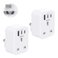 UK to Australia Plug Adapter - 4-in-1 Type I with 3 USB Ports