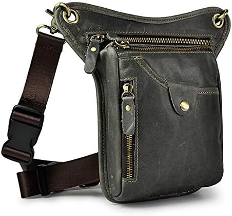 Leather Drop Leg Bag – Motorcycle Thigh Waist Fanny Pack