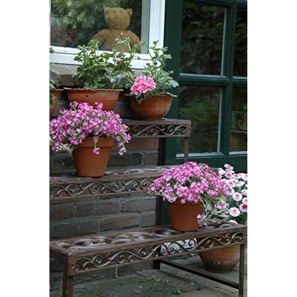 Jolof Store Cast-Iron Rectangular Etagere Plant Stand – Brown, 79cm