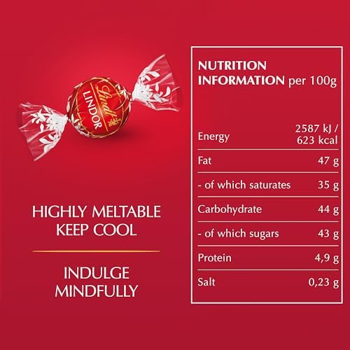 Lindt Lindor Milk Chocolate Truffles – 1kg Bulk Bag (Approx. 80 Balls)