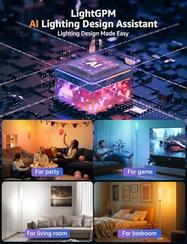 Lepro O1 AI Smart Floor Lamp – 2300LM RGB+CCT Music Sync Standing Lamp