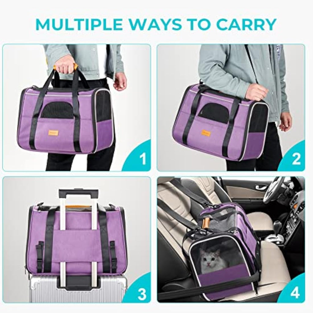 Morpilot Breathable Mesh Pet Carrier – Portable Travel Bag for Small Animals