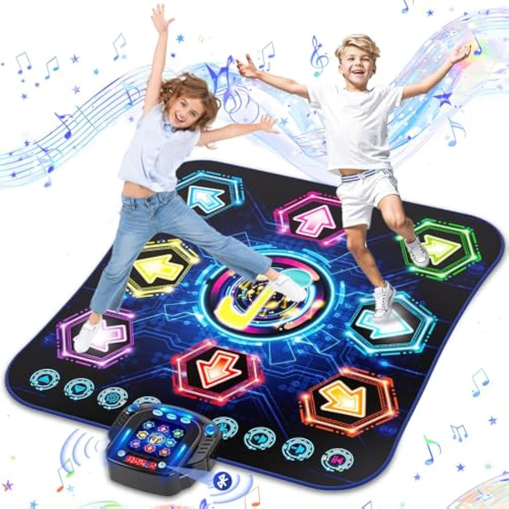 Jolof Store Kids Dance Mat | Bluetooth Light Up Pad with 27 Game Levels