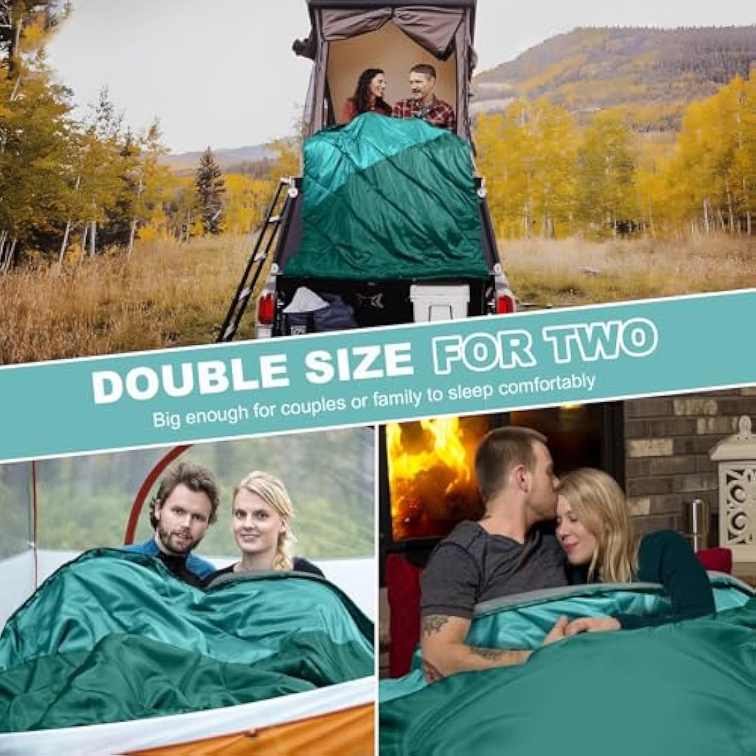 Mcota Double Sleeping Bag | XL Queen Size Waterproof Camping Gear
