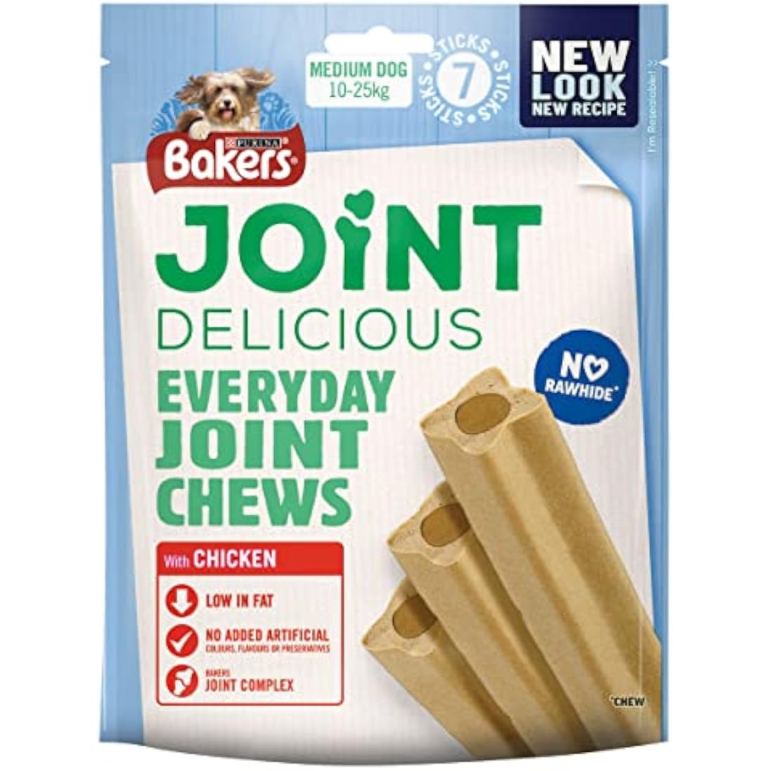 Bakers Joint Chicken Dog Chews for Medium Dogs (180g) – Pack of 6
