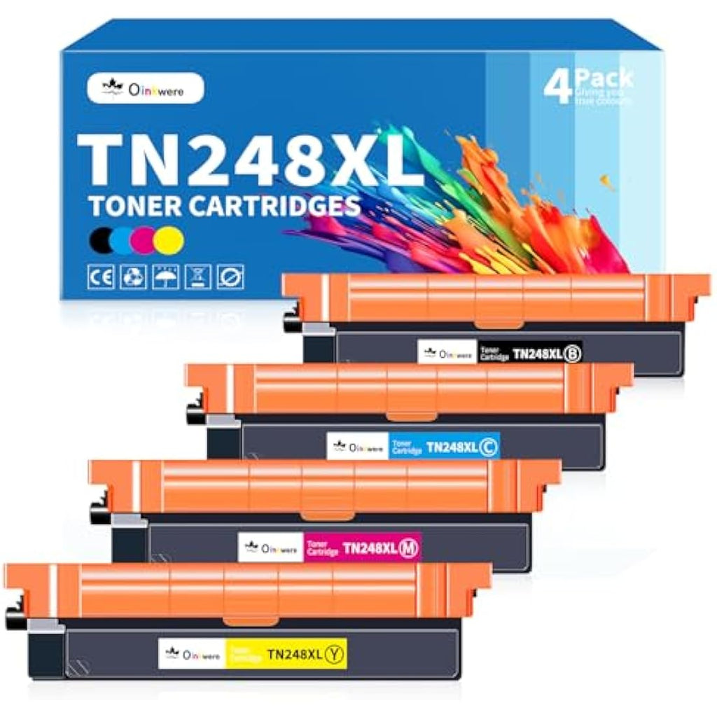 OINKWERE TN248XL Compatible Toner Cartridge for Brother MFC-L3740CDW (4 Pack)
