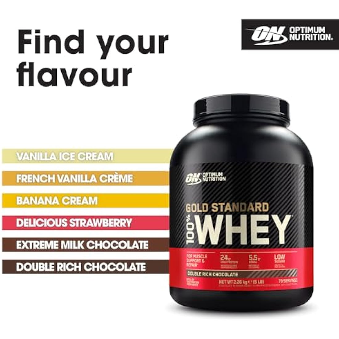 Optimum Nutrition Gold Standard 100% Whey - Double Rich Chocolate - 2.26kg