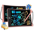 TEKFUN 10" LCD Writing Tablet 2-Pack | Colorful Erasable Drawing Board