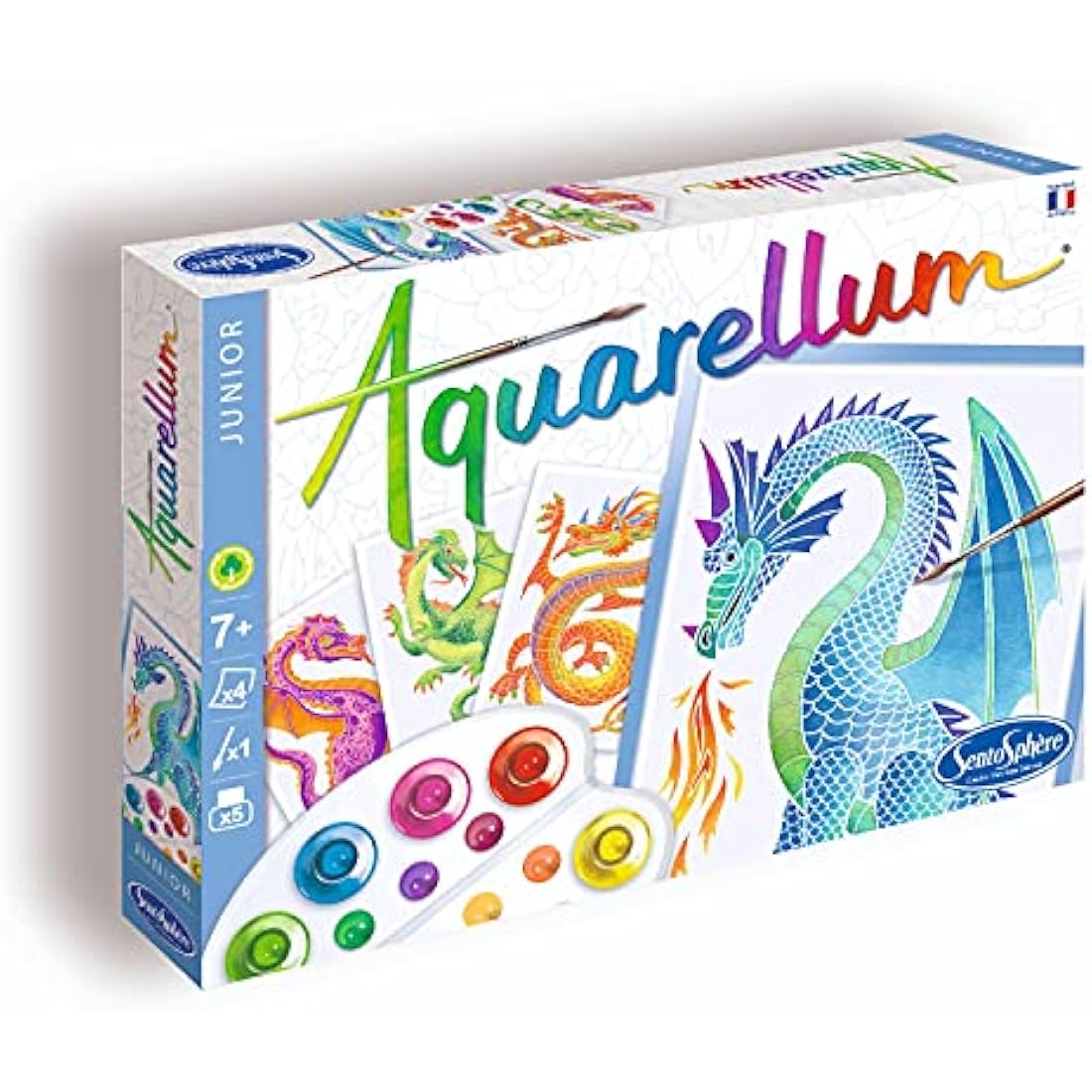 Sentosphère Aquarellum Junior Dragons - Watercolor Painting Art Kit