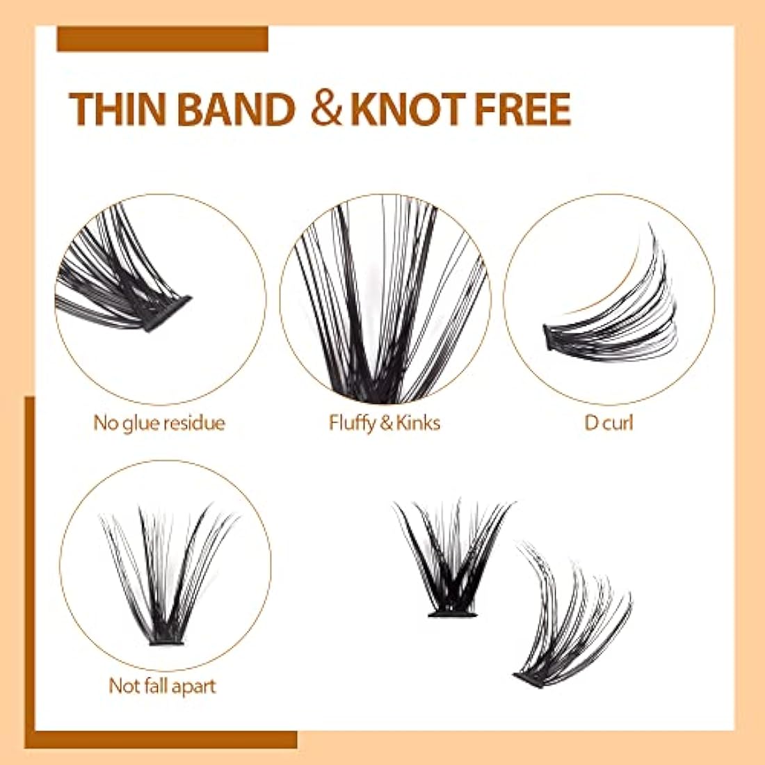 Cluster Lashes – 240 Pcs D Curl DIY Individual Extensions
