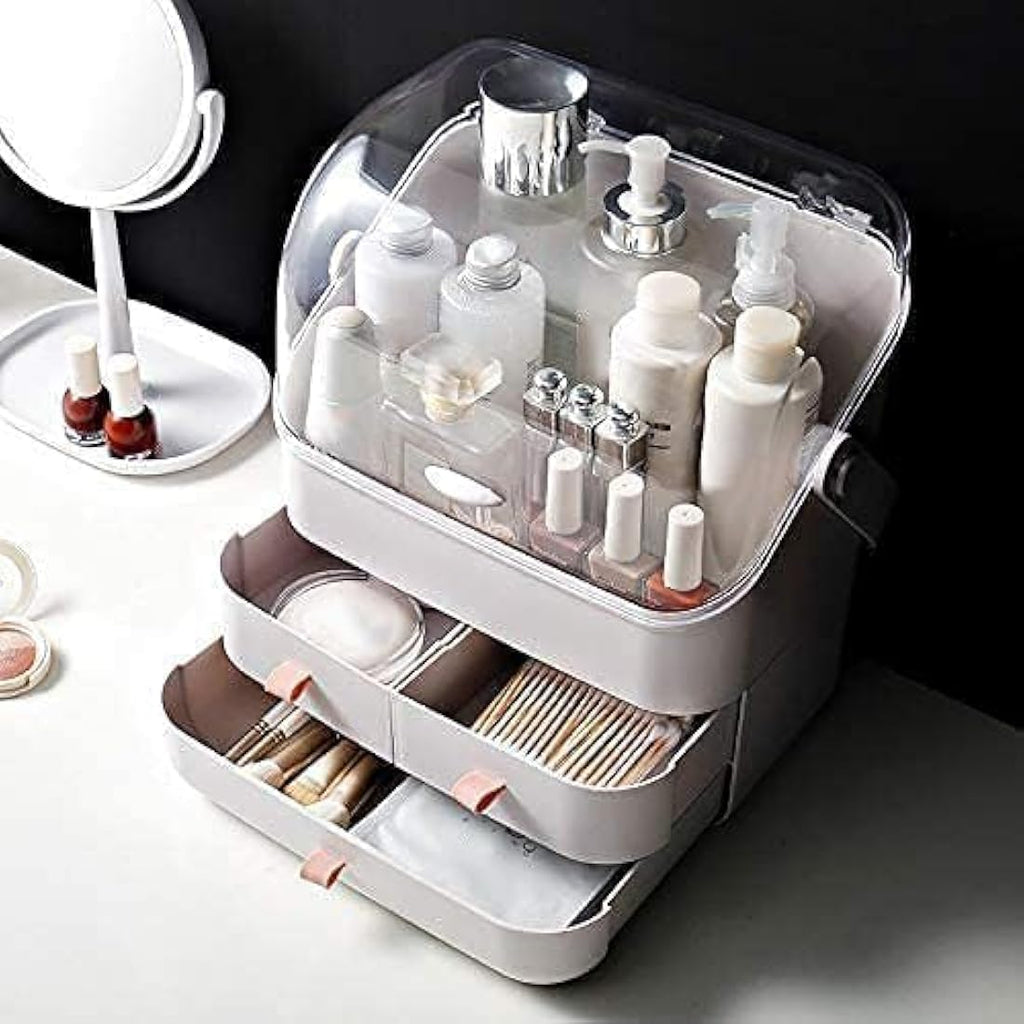 Large Makeup Organizer | Dustproof Acrylic Cosmetic Storage Box