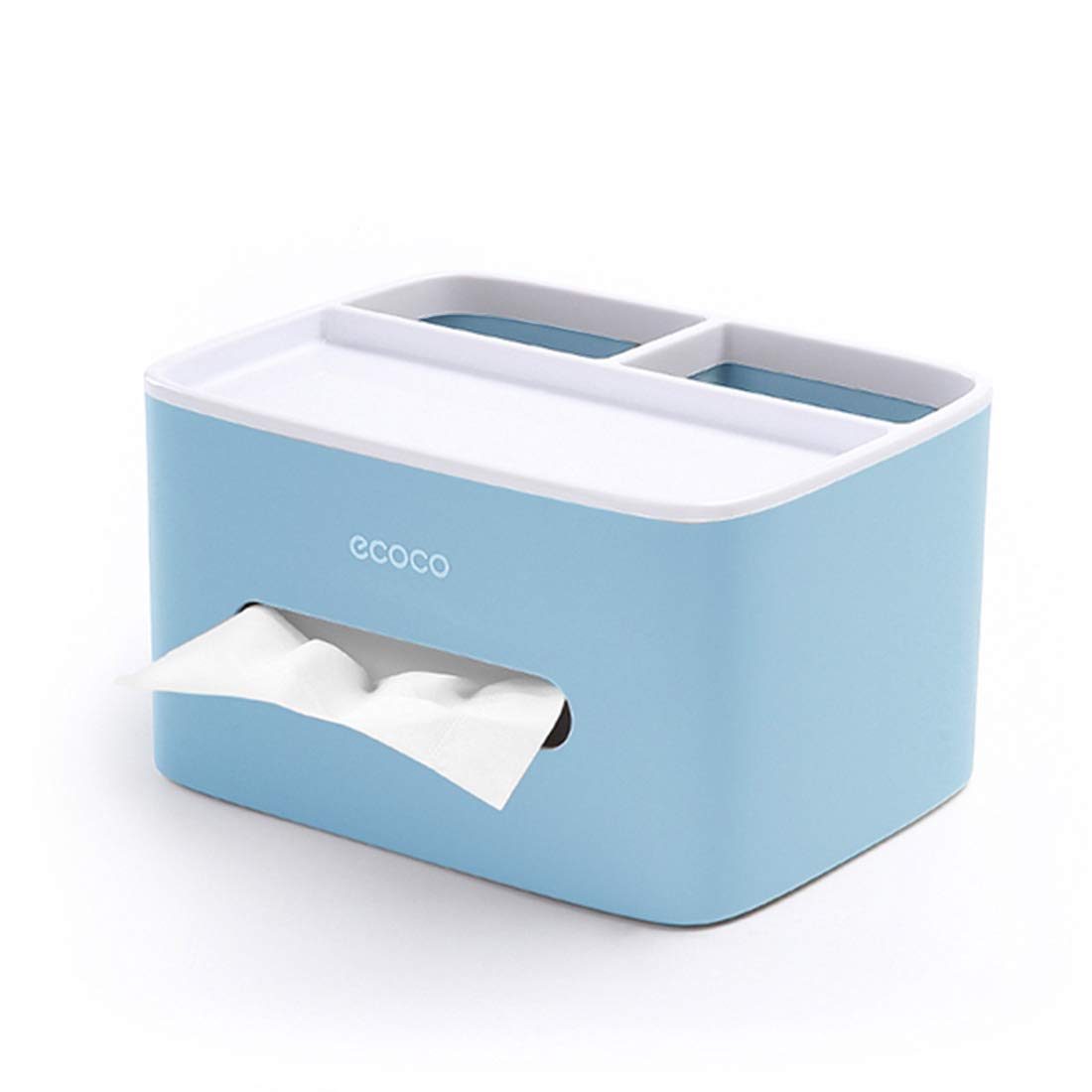 MHTECH Multifunctional Tissue Box & Desktop Organizer – Grey ABS Storage