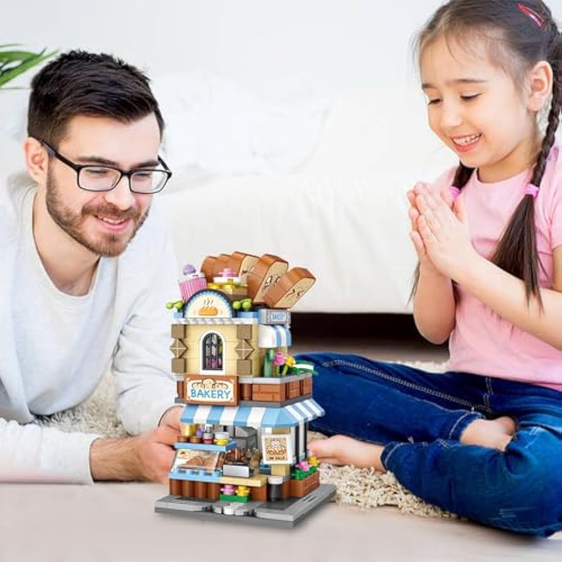 MEIEST Mini City Bakery Building Blocks - DIY Architecture Model Set