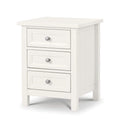 Julian Bowen Maine 3 Drawer Bedside Table - Surf White Wood