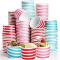 Hacaroa 150 Count Paper Ice Cream Cups – 8 oz Disposable Sundae Bowls