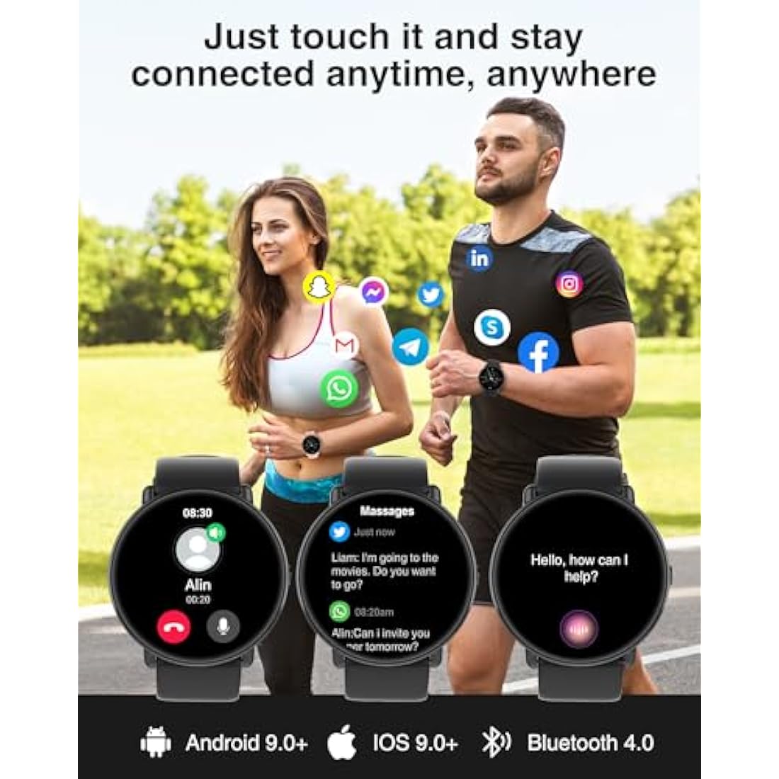 Gerpeng Smart Watch for Men – 1.43” AMOLED Display with Bluetooth Call