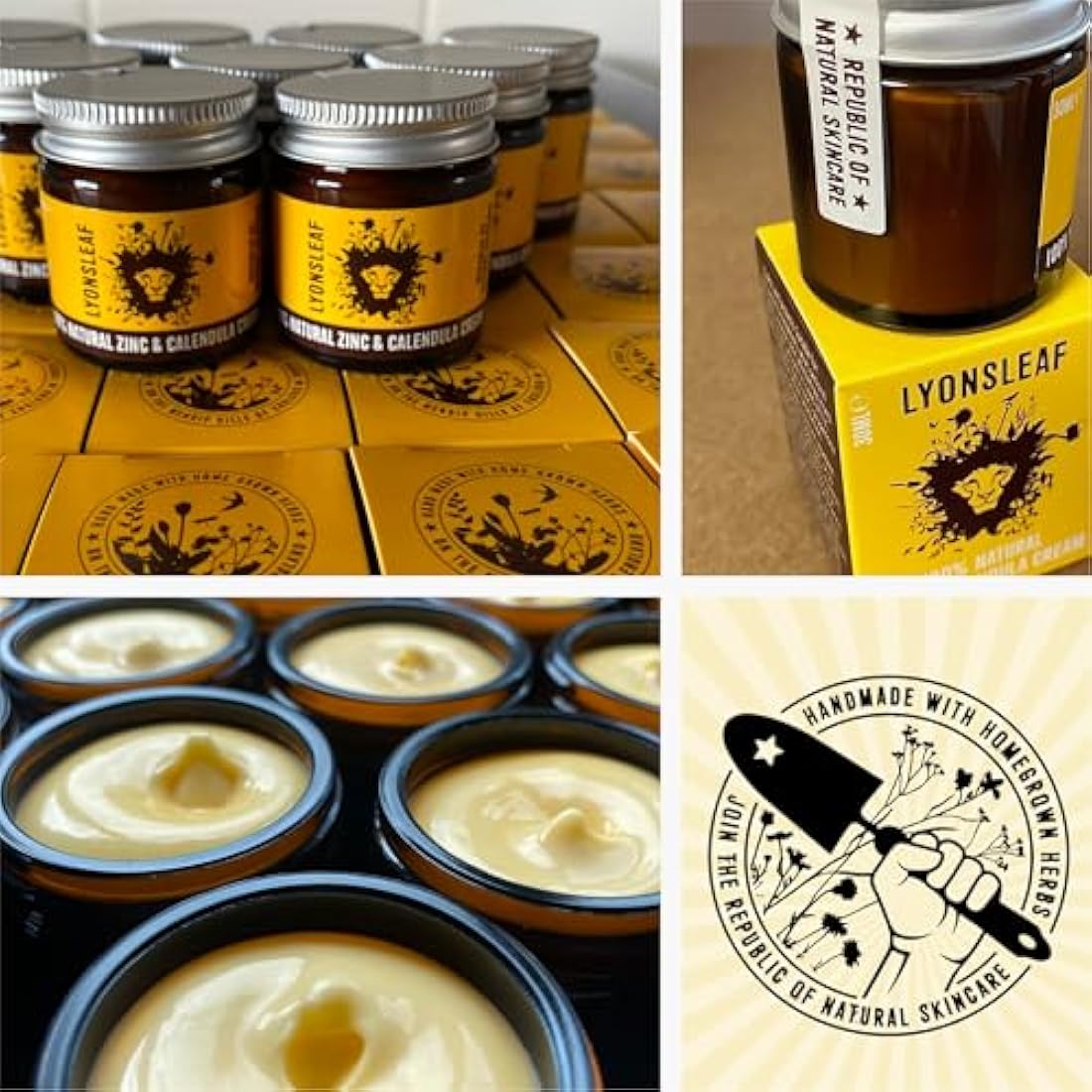 Lyonsleaf Zinc and Calendula Cream – 100% Natural Skin Balm 120ml