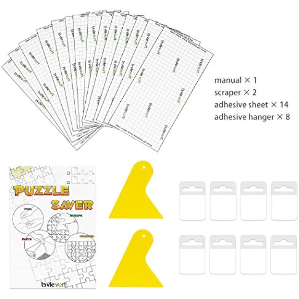 Lavievert Puzzle Saver Adhesive Sheets | 14 Peel & Stick Jigsaw Glue Sheets