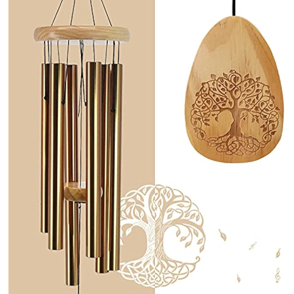 Astarin Memorial Wind Chimes - 30 Inch Deep Tone Sympathy Gift - Bronze