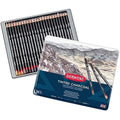 Derwent Tinted Charcoal Pencils - Professional Watersoluble Set of 24
