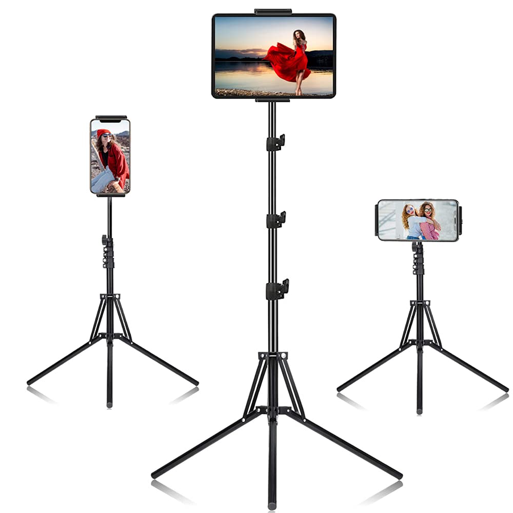 SAMHOUSING iPad Tripod Stand | 360° Rotating Floor Stand for 4.5-12.9"