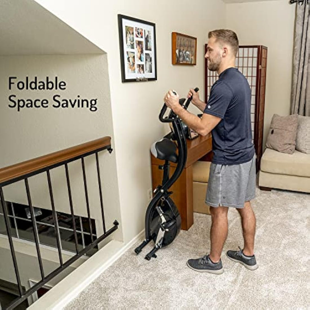 Jolof Store Foldable Exercise Bike – 16 Level Magnetic Resistance