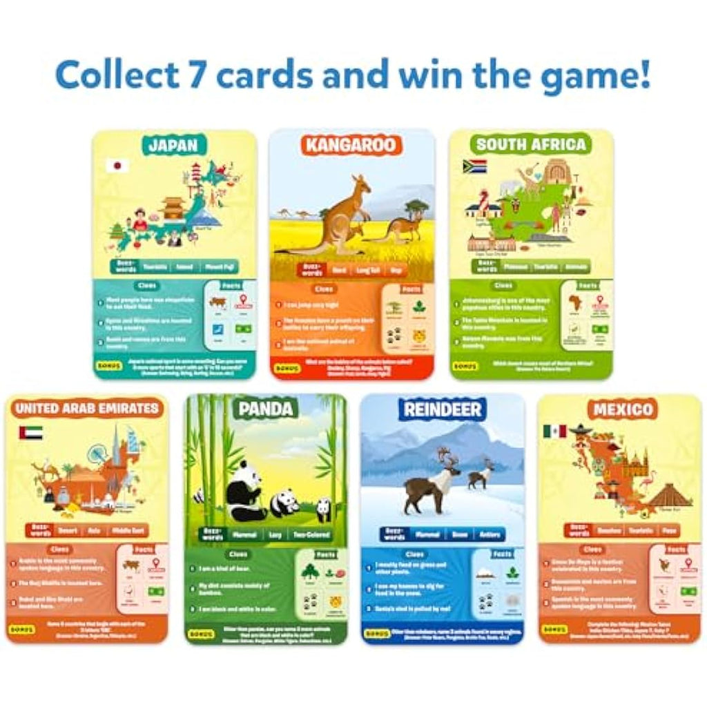 Skillmatics Guess in 10 Animals & Countries Card Game - Ages 6+