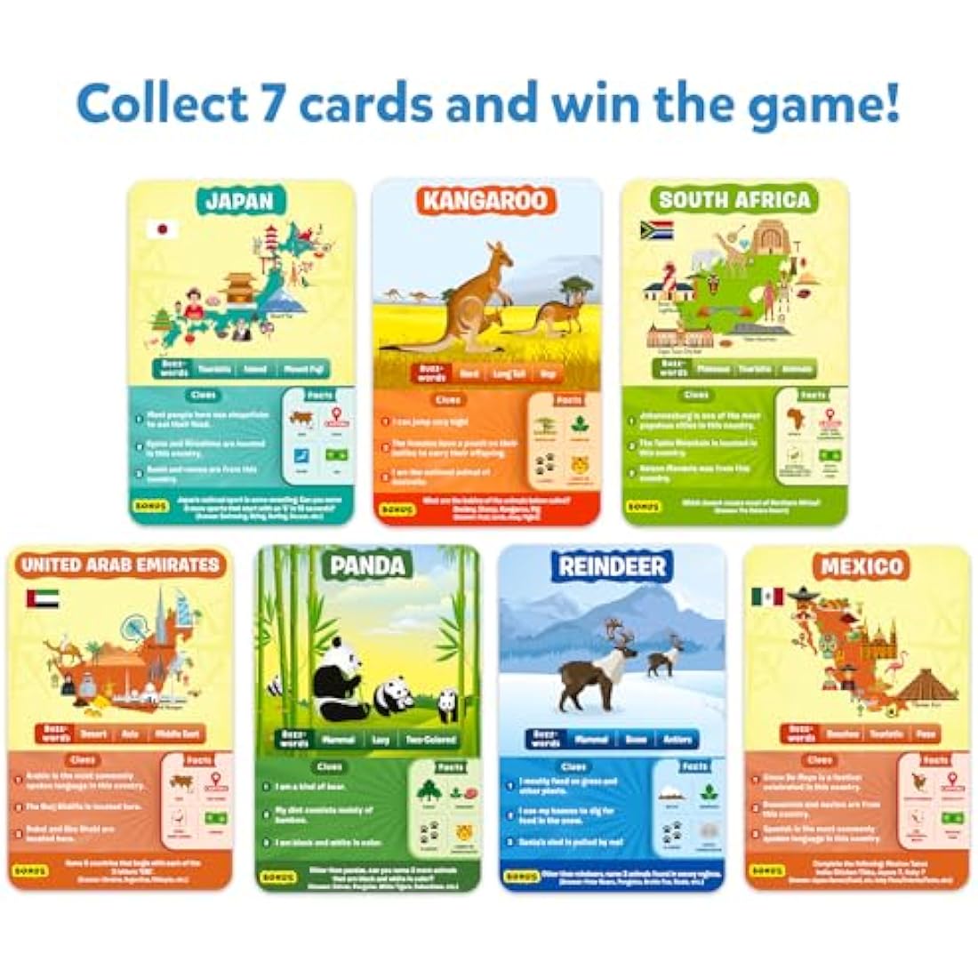 Skillmatics Guess in 10 Animals & Countries Card Game - Ages 6+