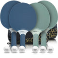 Senston Table Tennis Racket Set – 4 Professional Ping Pong Paddles & 6 Balls