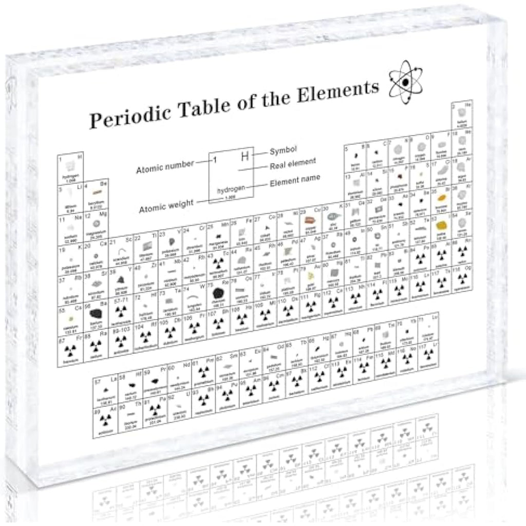 Jolof Store Periodic Table with 83 Real Elements – Acrylic Science Decor