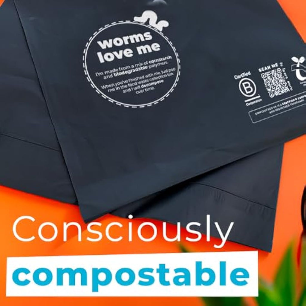 Simplelifeco Compostable Mailing Bags | 12x16" Eco-Friendly Mailers (25 Pack)