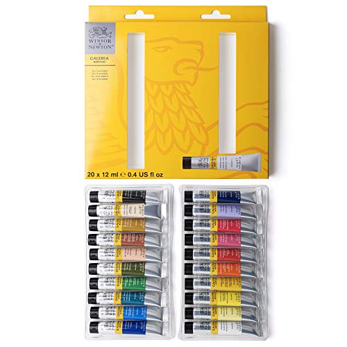 Winsor & Newton Galeria Acrylic Paint Set - 20 x 10ml Vibrant Tubes