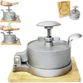 Laffeya Adjustable Spring Burger Press – Non-Stick Patty Maker with Wood Base
