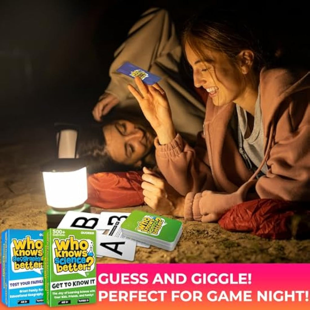 QUOKKA 4-in-1 Family Card Quiz Game | Educational Trivia for Ages 5+