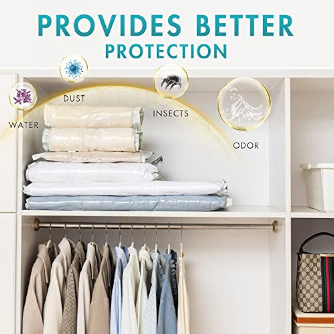 TAILI Vacuum Storage Bags 20 Pack | Reusable Space Saver for Home & Travel