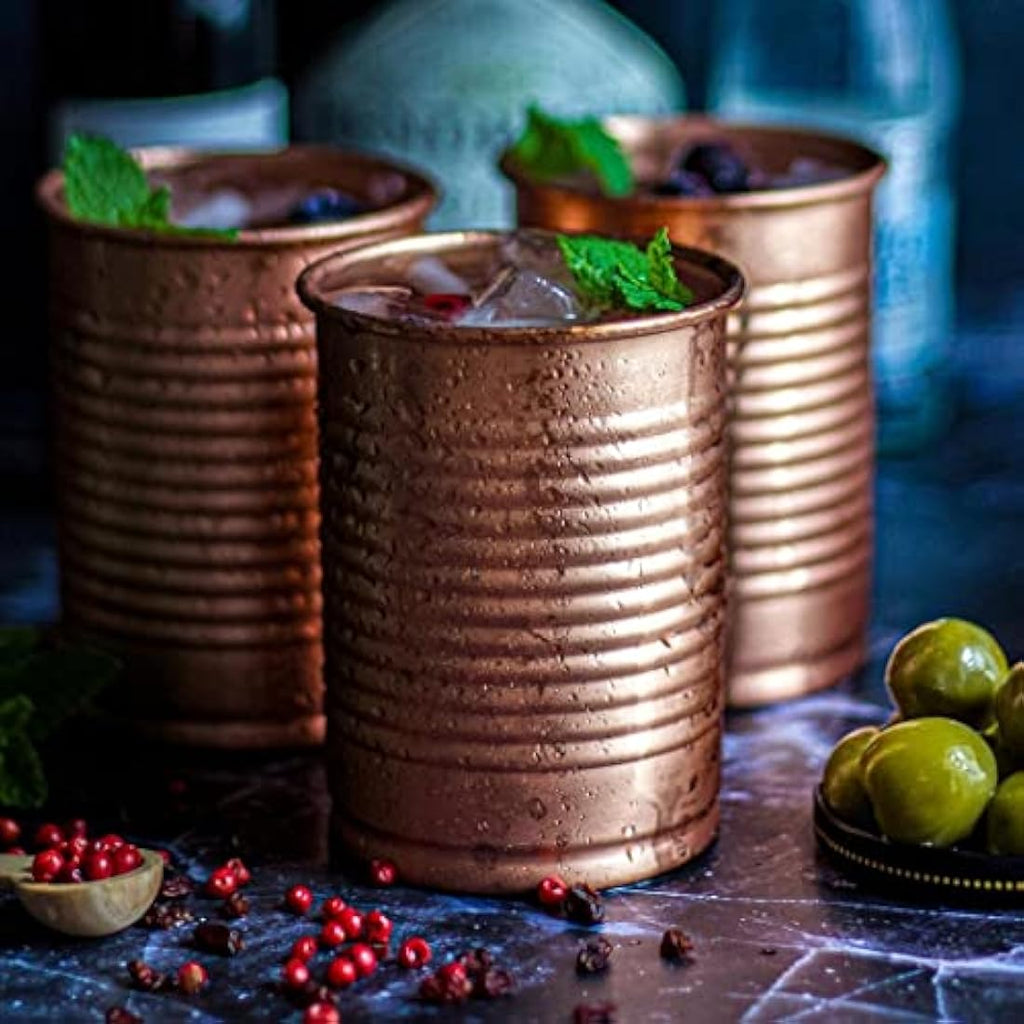 Kosdeg Copper Cocktail Tins Set of 2 – 12oz Moscow Mule Metal Tumblers