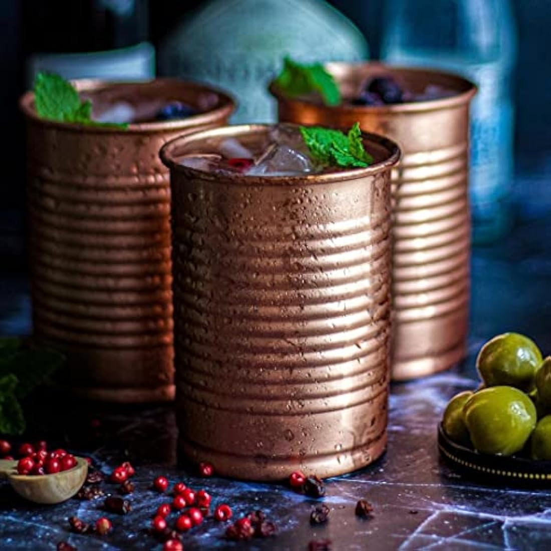 Kosdeg Copper Cocktail Tins Set of 2 – 12oz Moscow Mule Metal Tumblers