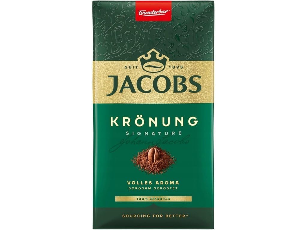 Jacobs Kronung Ground Coffee – 100% Arabica – 500g (Pack of 2)