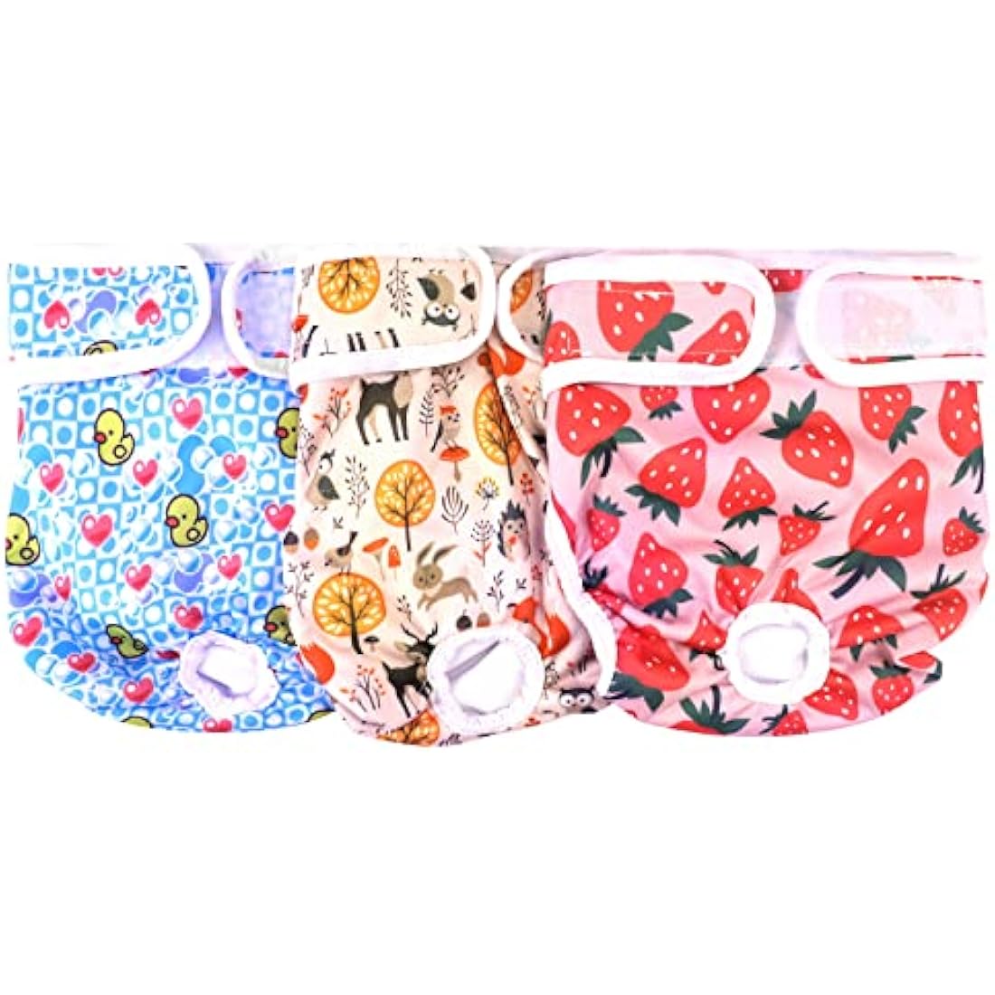 Medo 3-Pack Reusable Female Dog Diapers - Washable Absorbent Nappies (S)
