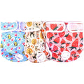 Medo Reusable Dog Diapers | 3-Pack Washable Female Puppy Wraps - XL