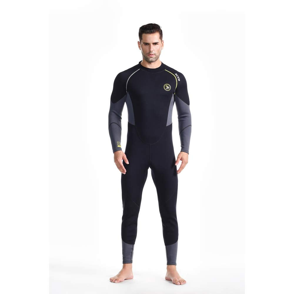 ZCCO Men's 1.5mm Neoprene Full Body Wetsuit | Back Zip Diving Suit
