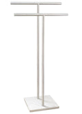 EADOT Standing Towel Rack – 2-Tier T-Shape Holder with Marble Base