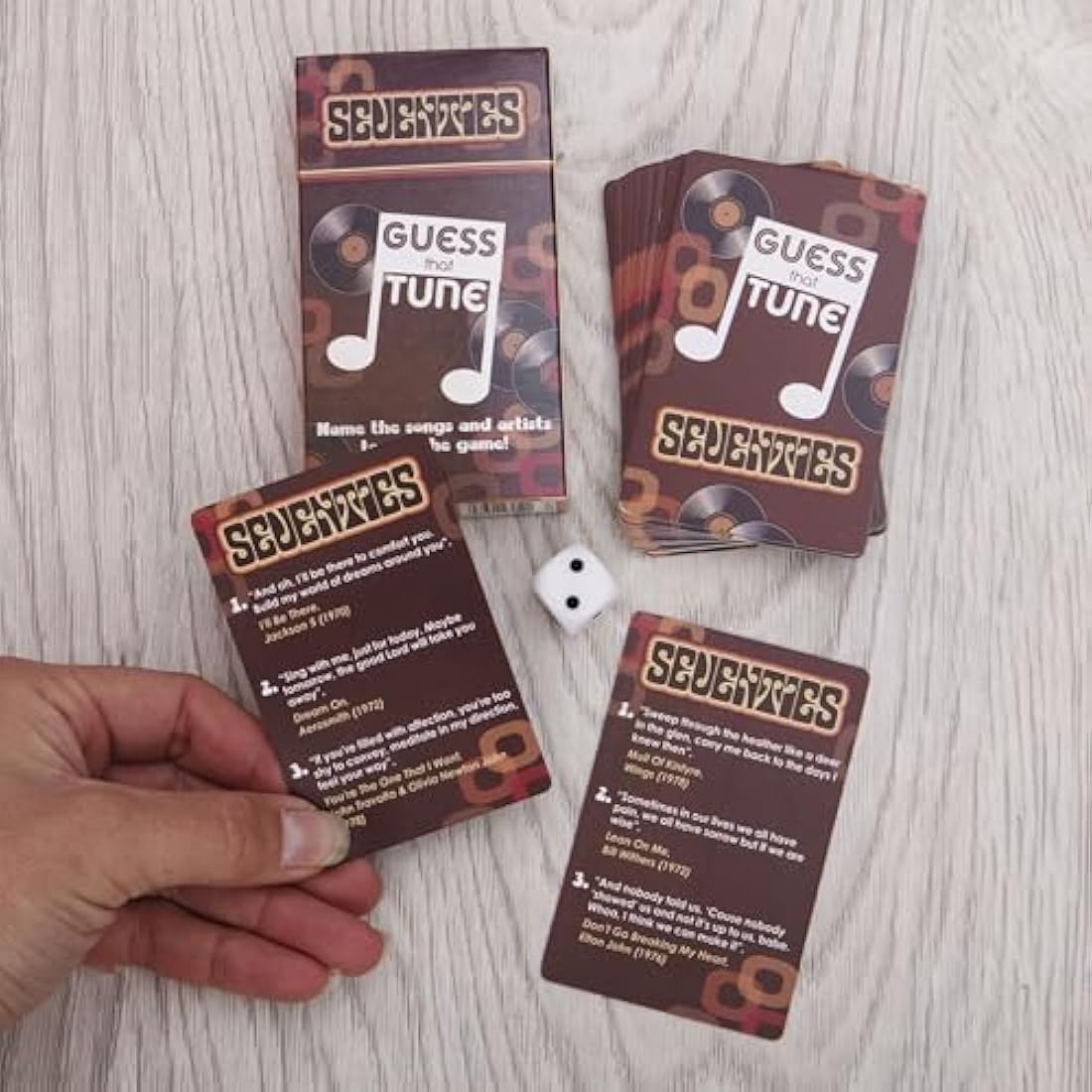 Boxer Gifts 70s Guess That Tune Music Quiz Game – 1970s Trivia Party Game