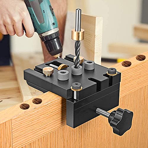 GJCrafts 3-in-1 Woodworking Doweling Jig Kit | 6/8/10/15mm Pocket Hole Tool